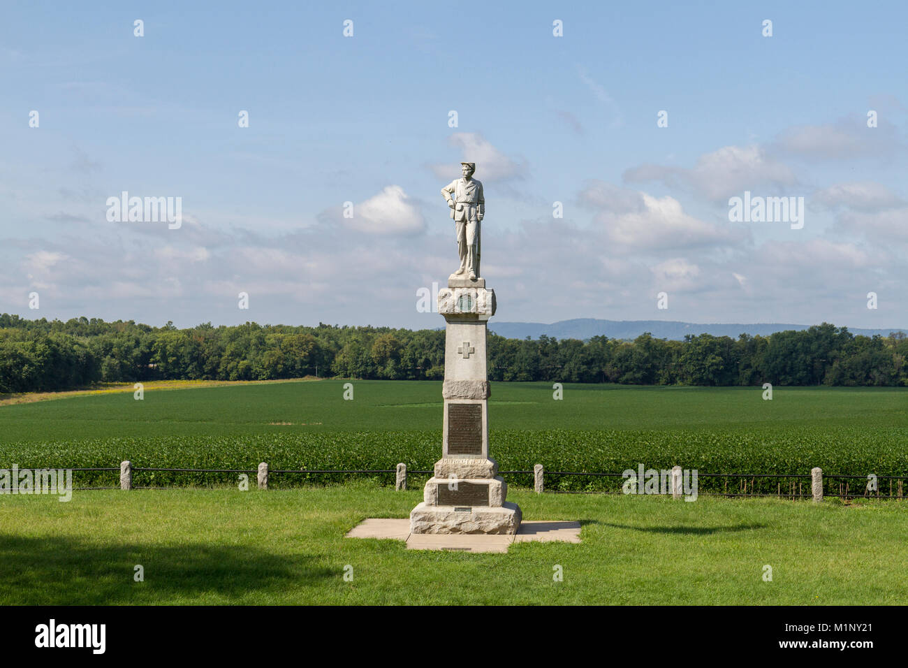 The 14th New Jersey Monument in Monocacy National Battlefield, Frederick, MD, USA Stock Photo