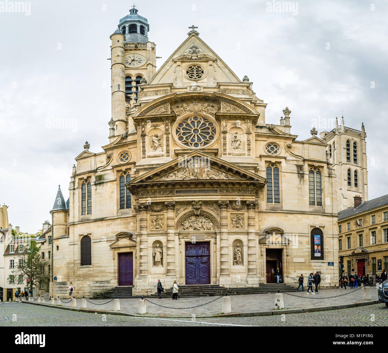 Saint Etienne Du Mont Church In Paris On Montagne Sainte Genevieve Stock Photo Alamy