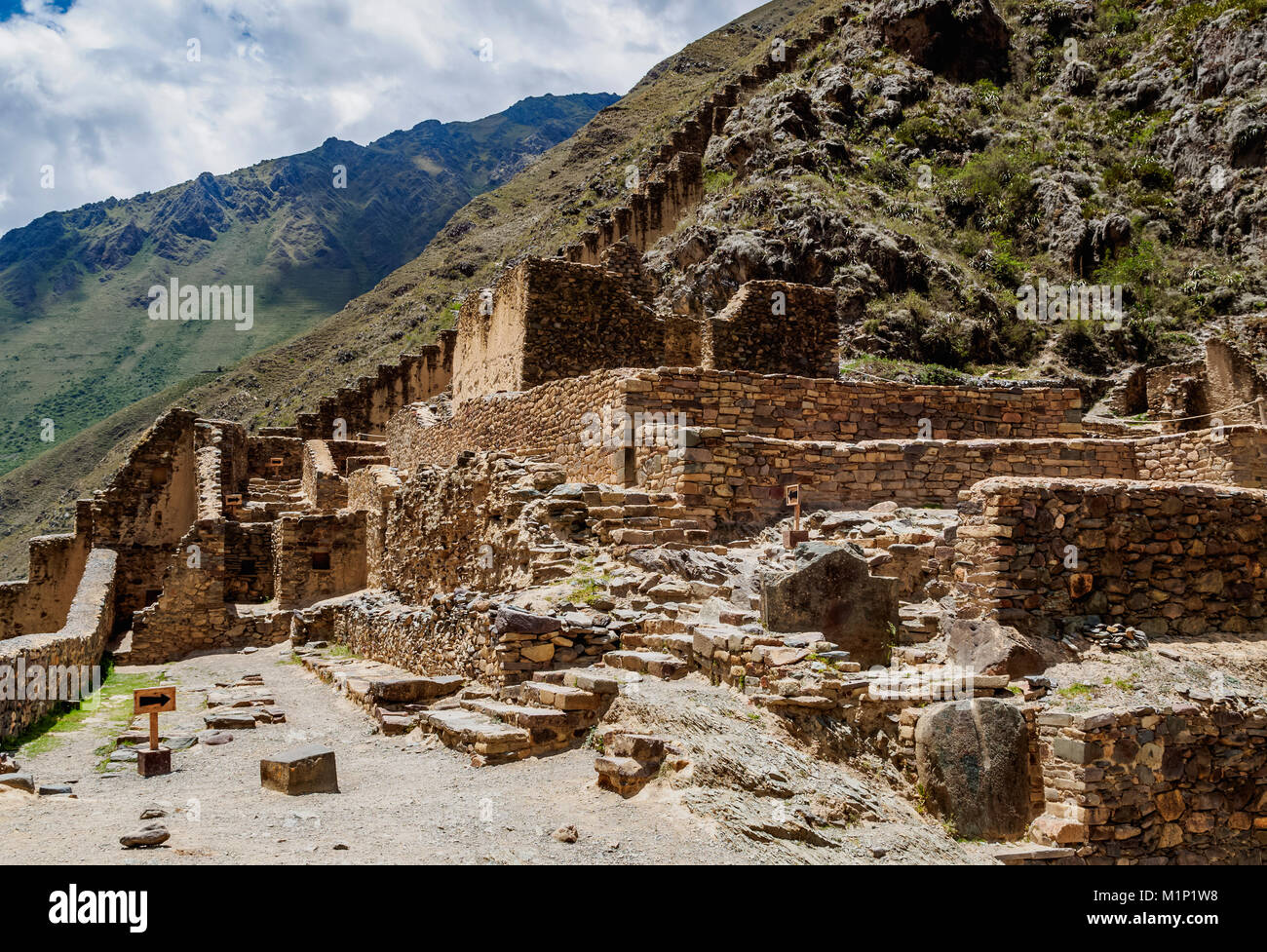 Ollantaytambo Ruins, Sacred Valley, Cusco Region, Peru, South America Stock Photo
