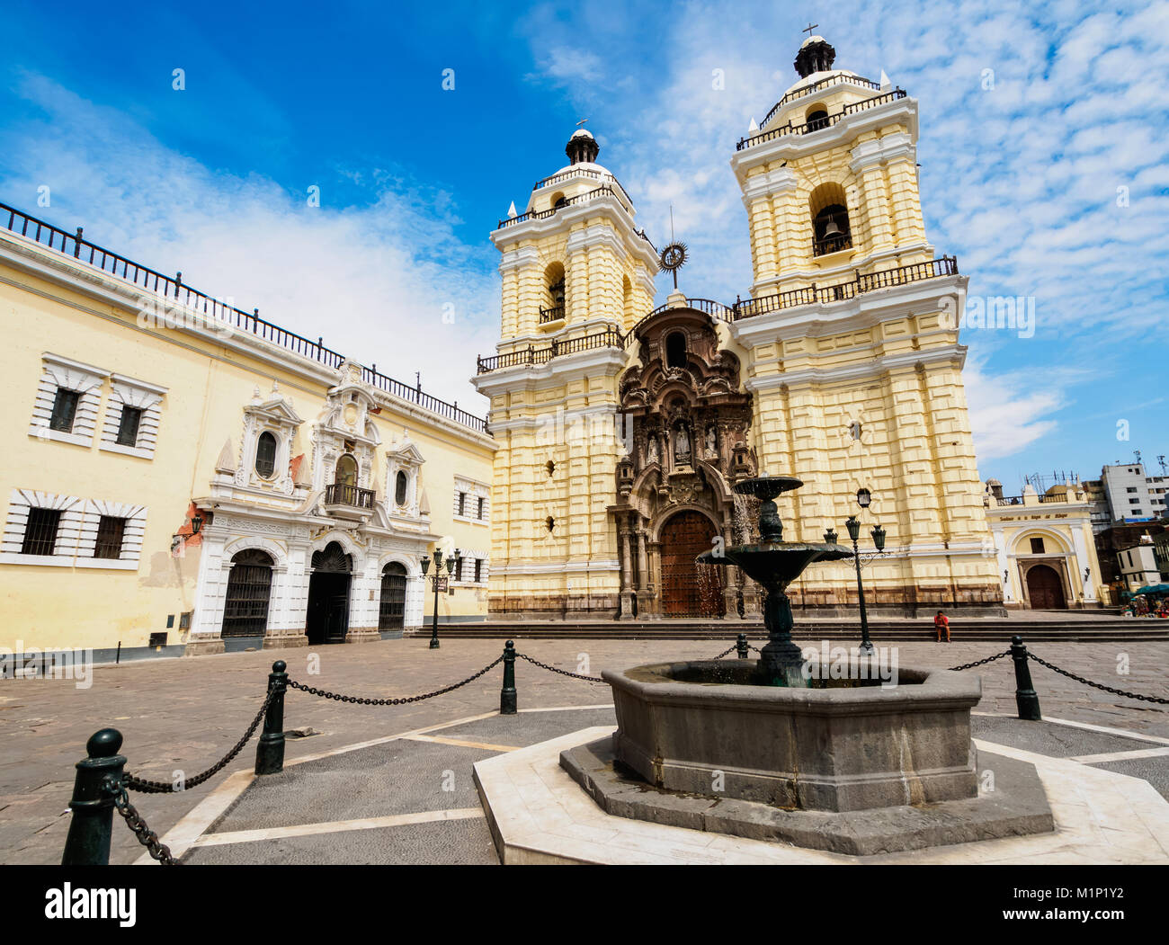 Monastery of San Francisco, Old Town,UNESCO World Heritage Site, Lima, Peru, South America Stock Photo