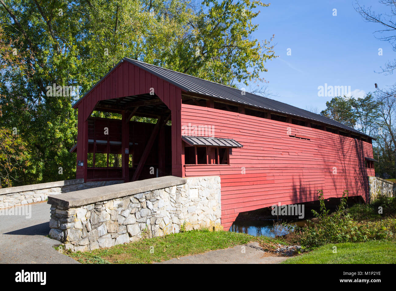 Shearer's Covered Bridge, built 1847, Lancaster County, Pennsylvania, United States of America, North America Stock Photo