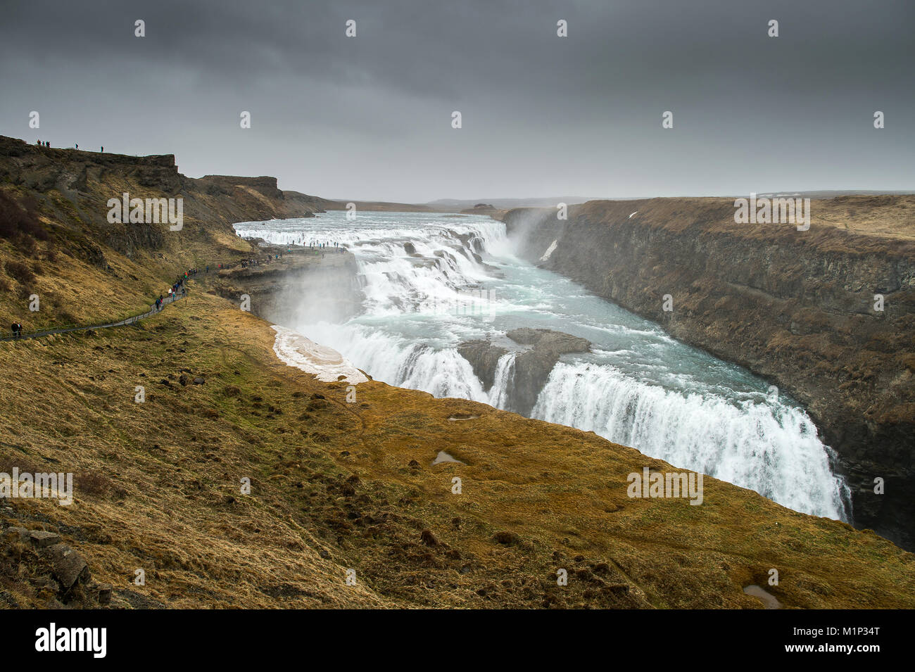 Gullfoss waterfall, Iceland, Polar Regions Stock Photo