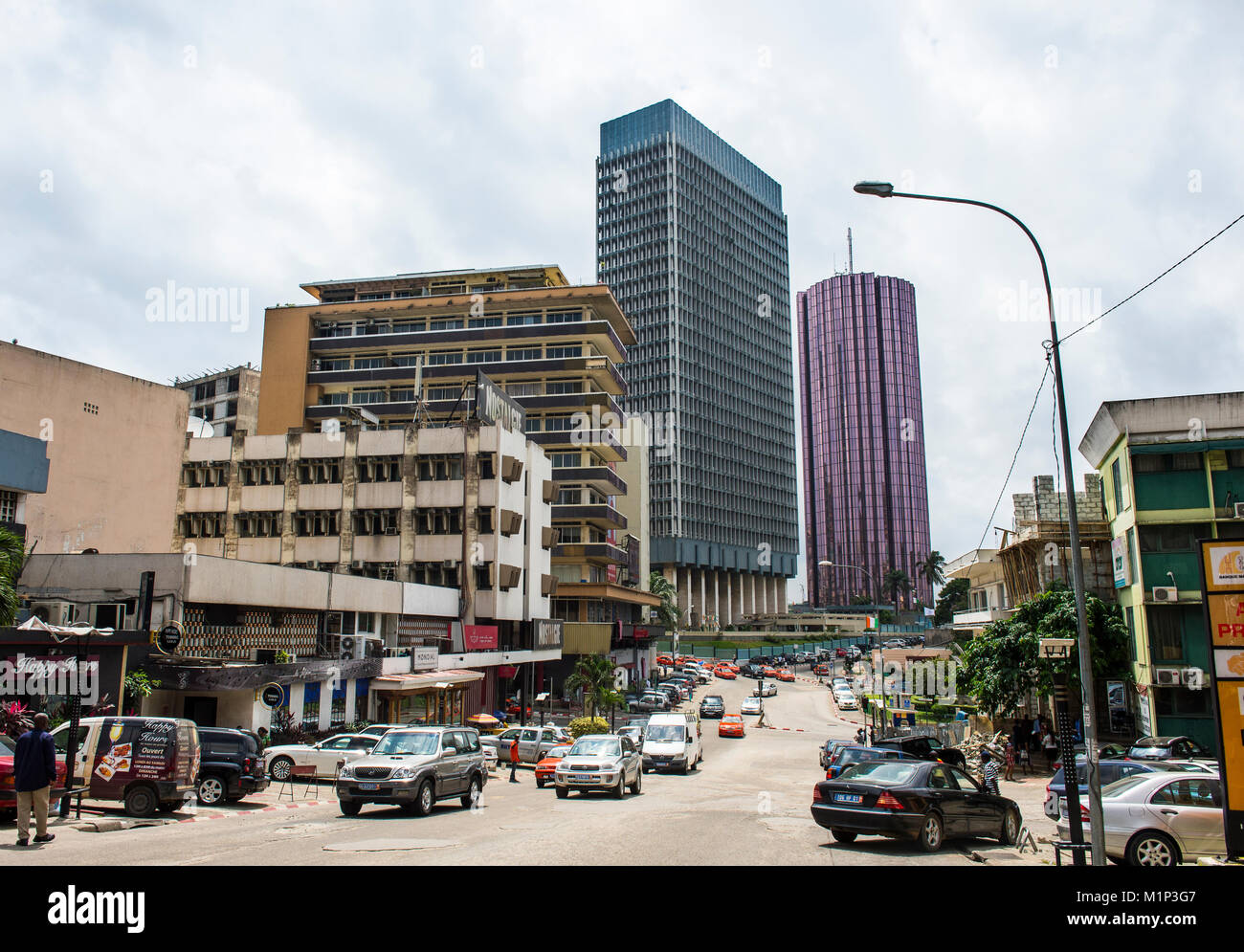 Downtown, Abidjan, Ivory Coast, West Africa, Africa Stock Photo