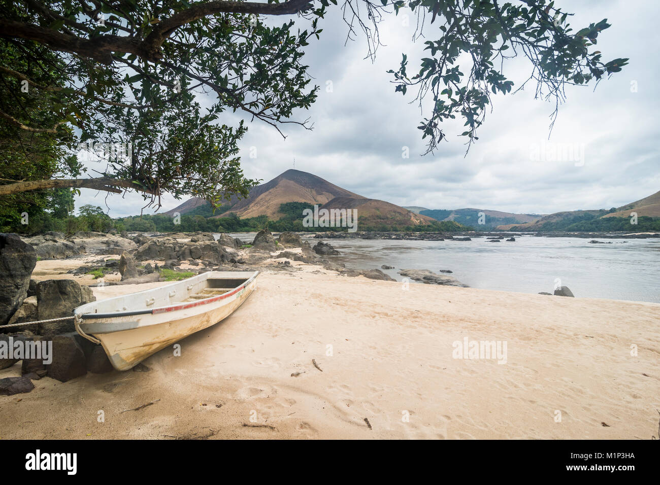 View over the Ogoolle River, Lope National Park, UNESCO World Heritage Site, Gabon, Africa Stock Photo