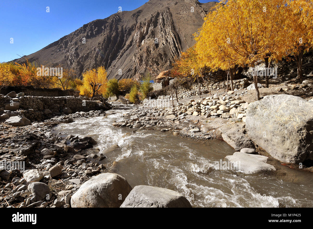 Kali Gandaki River valley, Mustang, Nepal, Himalayas, Asia Stock Photo