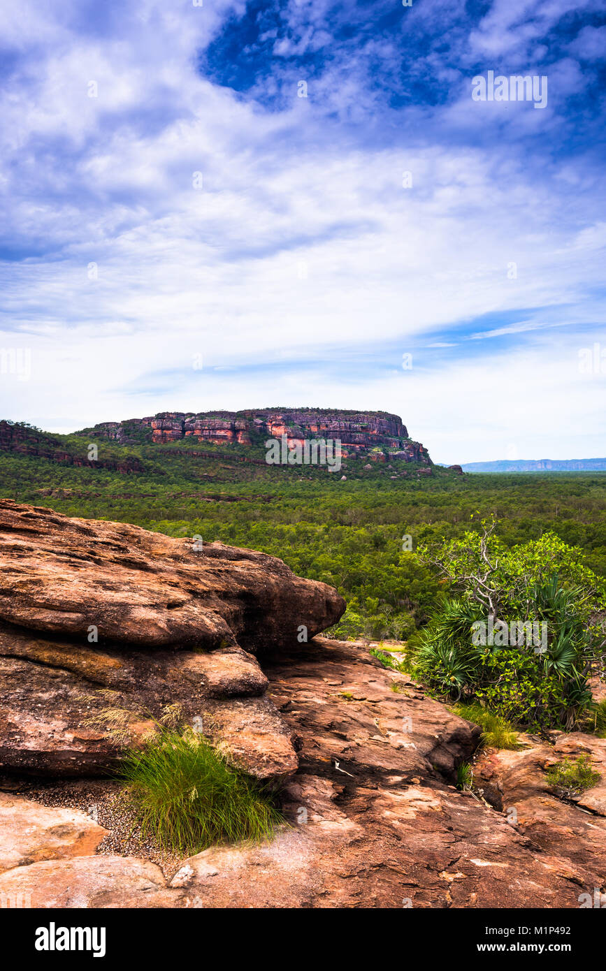 Views from the Nadab lookout, at the sacred Aboriginal site of Ubirr, Kakadu National Park, UNESCO, Northern Territory, Australia, Pacific Stock Photo