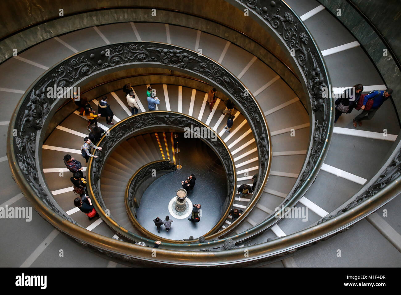 Spiral staircase, Vatican Museum, Rome, Lazio, Italy, Europe Stock Photo