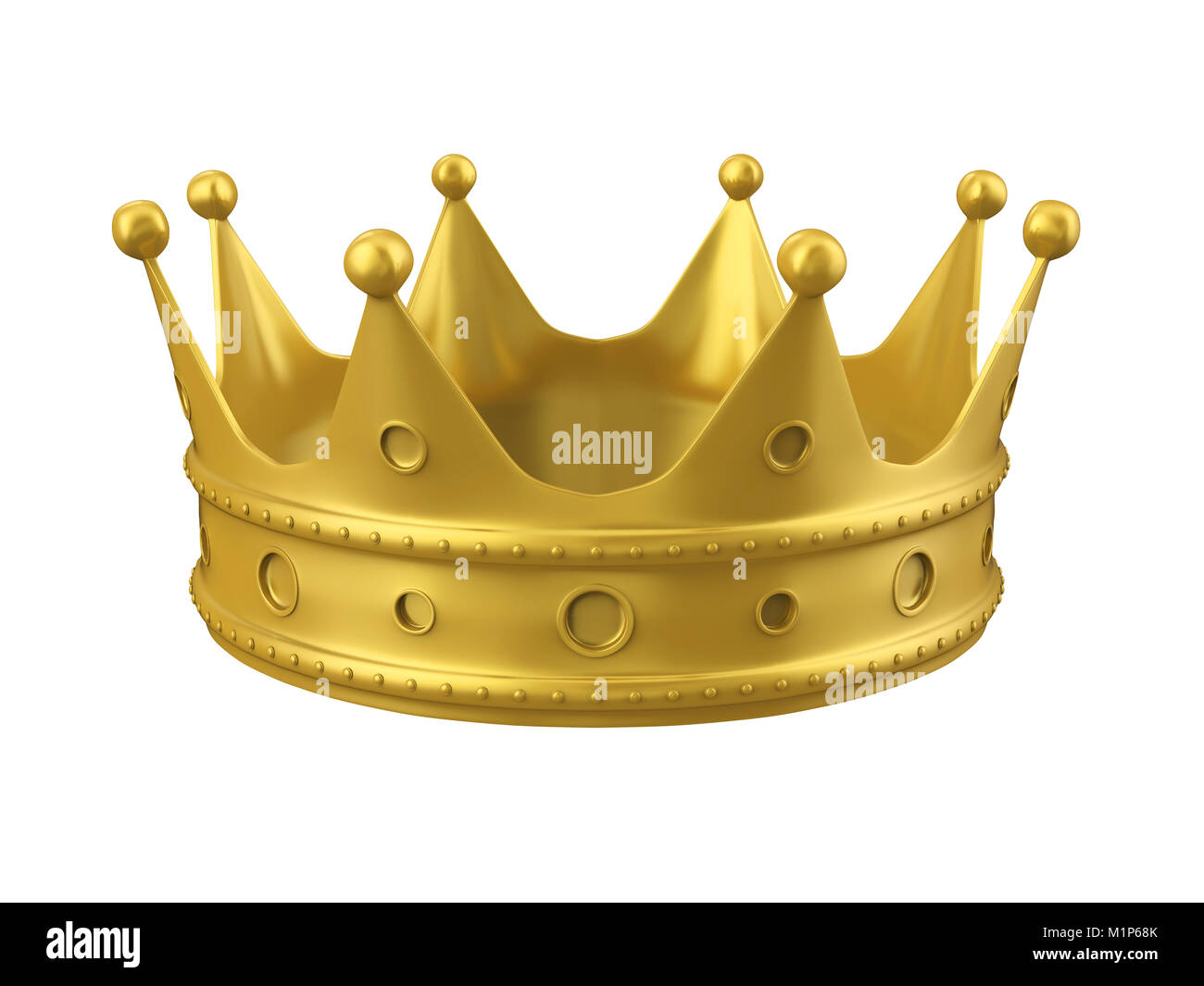 Golden Crown Isolated Stock Photo - Alamy