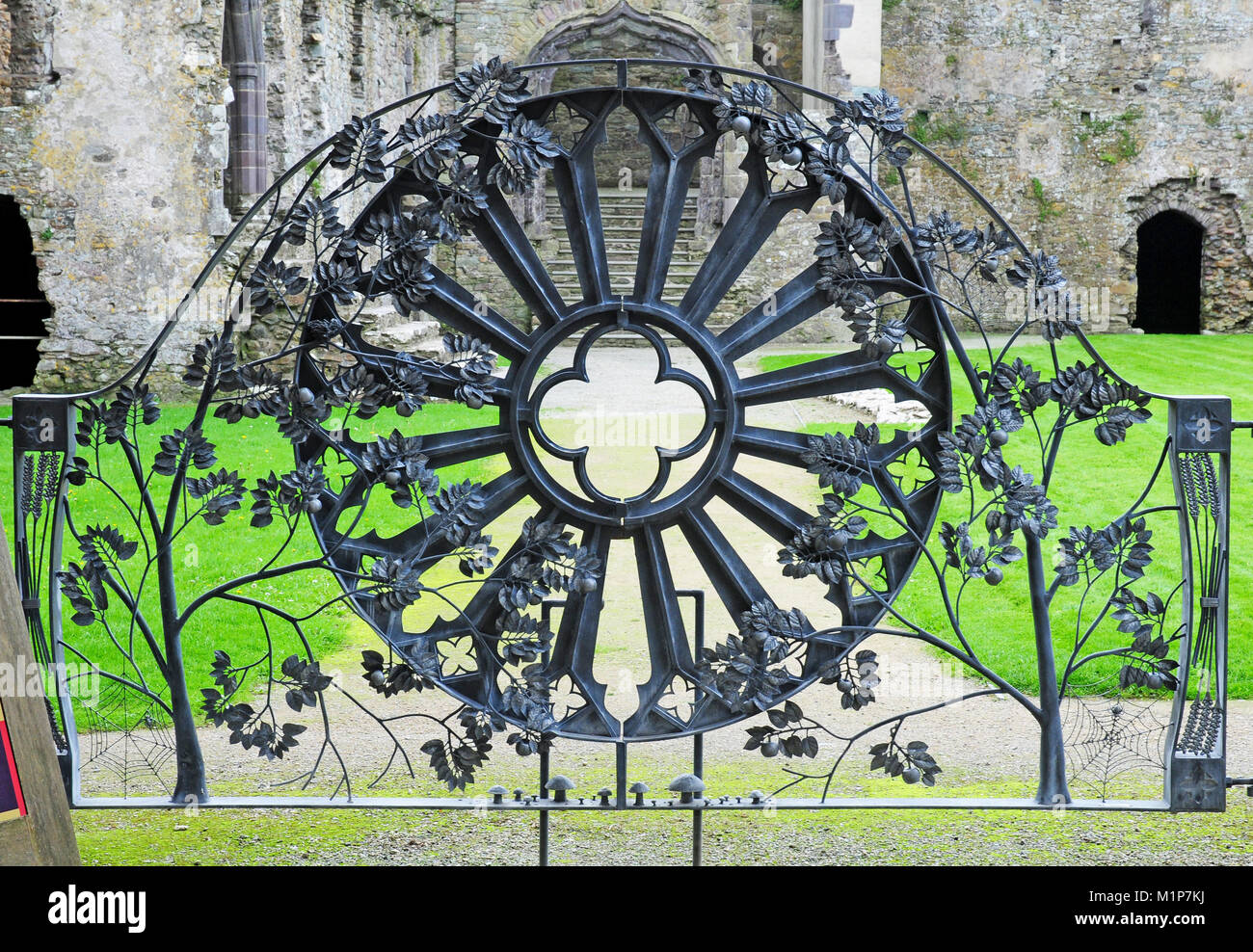 The Cadw Entrance Gate to the Bishop's Palace, St David's Pembrokeshire. Stock Photo