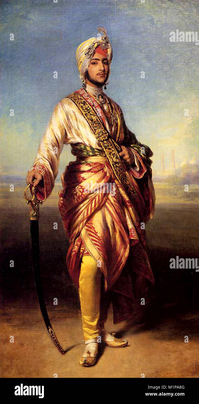 Duleep Singh (1838–1893) in 1854; portrait by Franz Xaver Winterhalter Stock Photo
