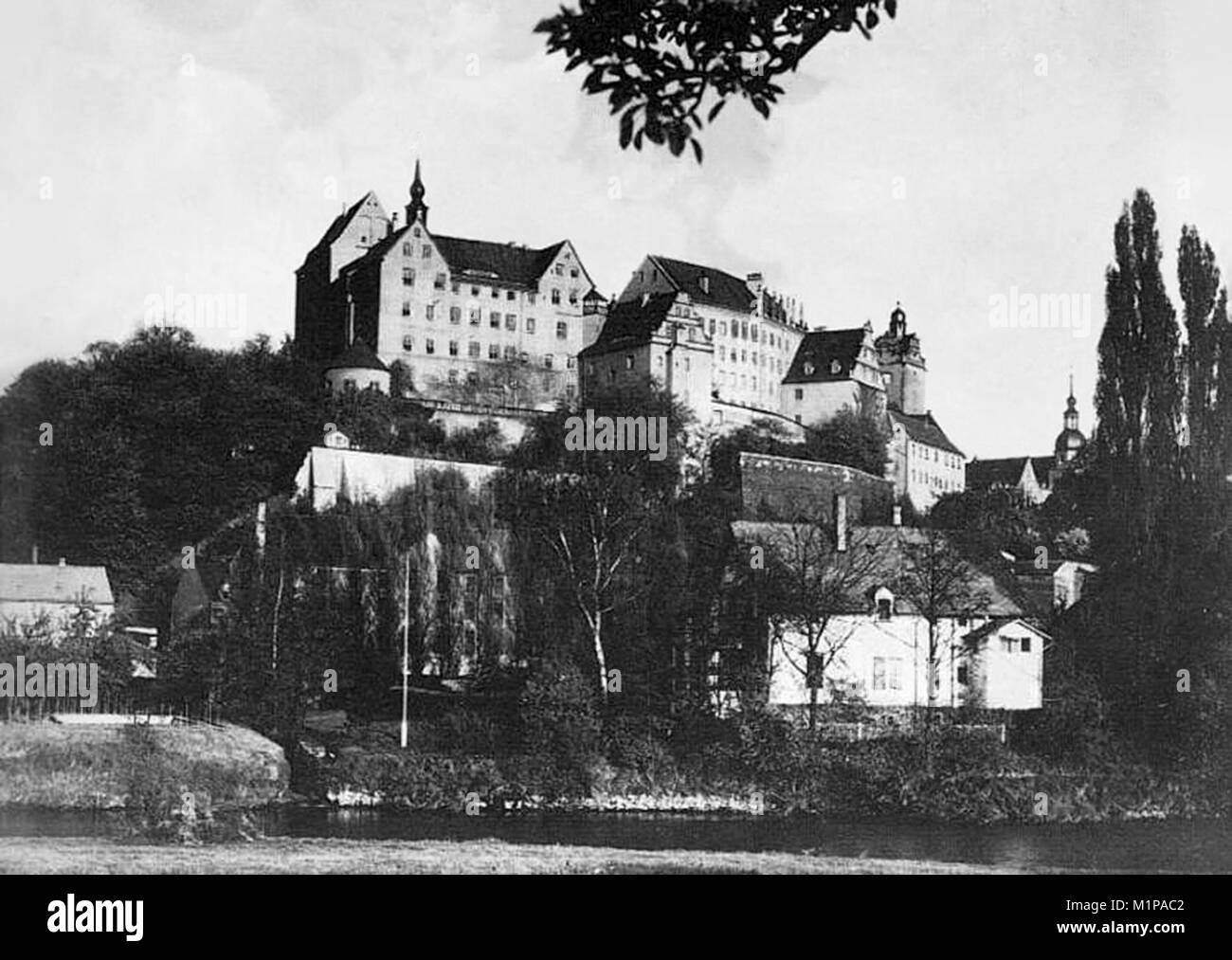 Colditz castle as prisoner of war camp during World War 2 Stock Photo