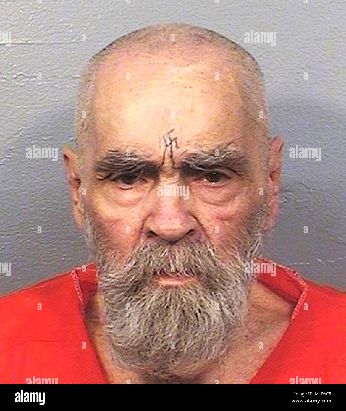 Charles Milles Manson (1934 – 2017) American criminal and cult leader. Stock Photo