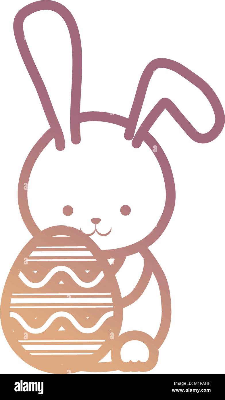 rabbit with easter egg vector illustration Stock Vector Image & Art - Alamy