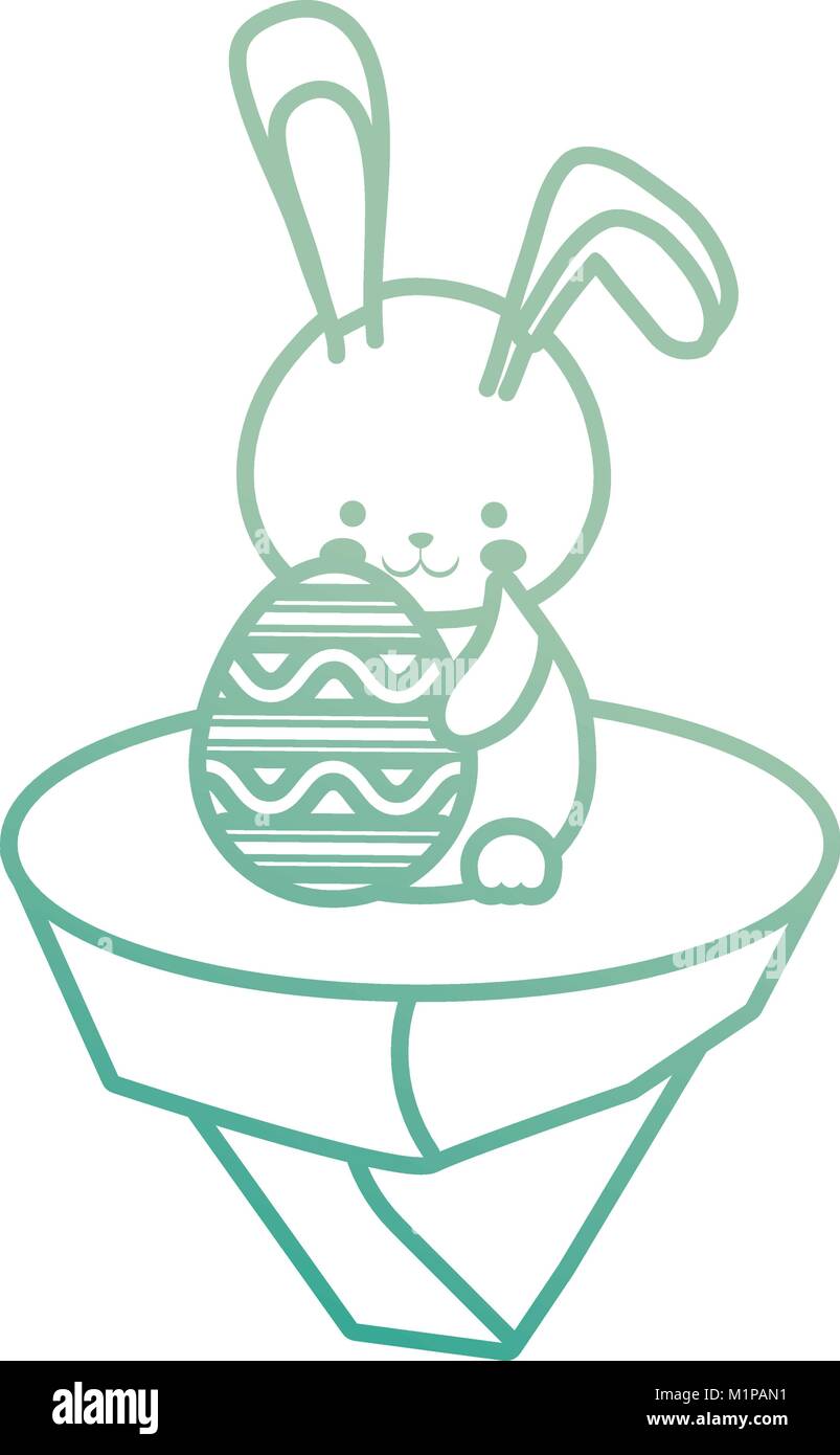 rabbit with easter egg vector illustration Stock Vector Image & Art - Alamy