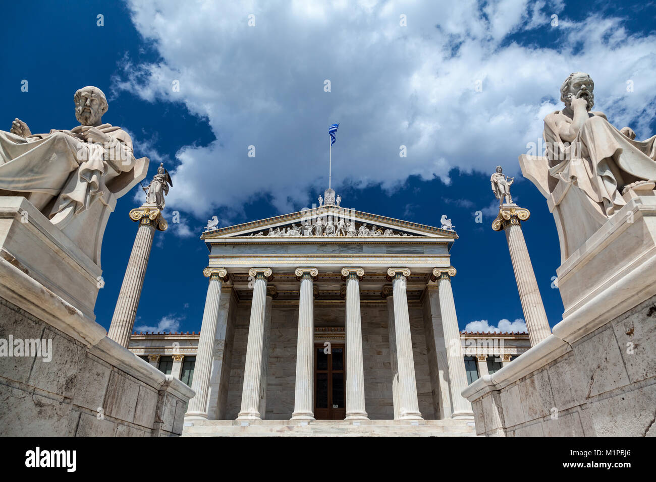 The Academy of Athens, one of the three building that compose the