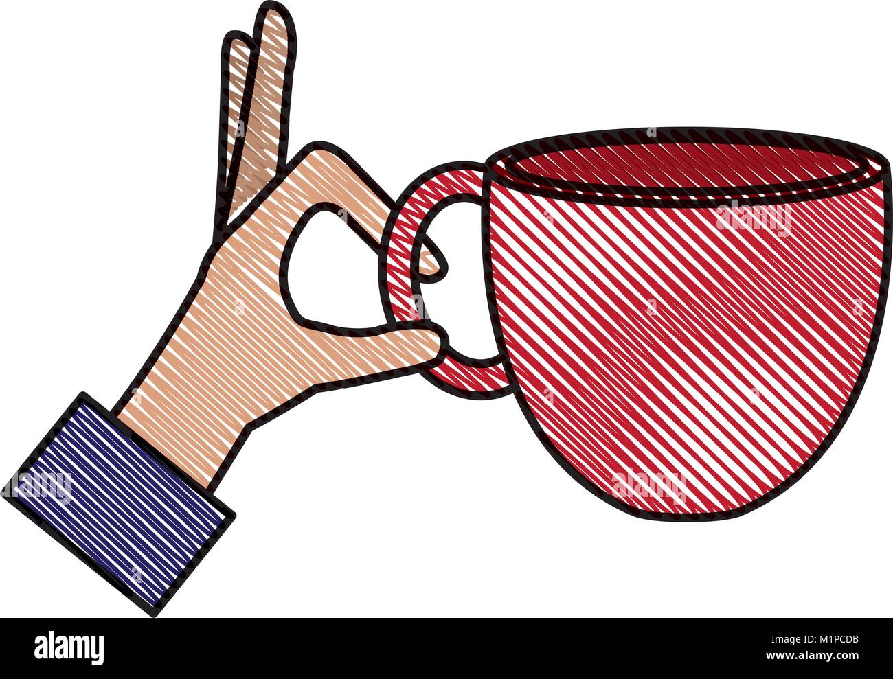 hand with coffee cup hot icon Stock Vector Image & Art - Alamy