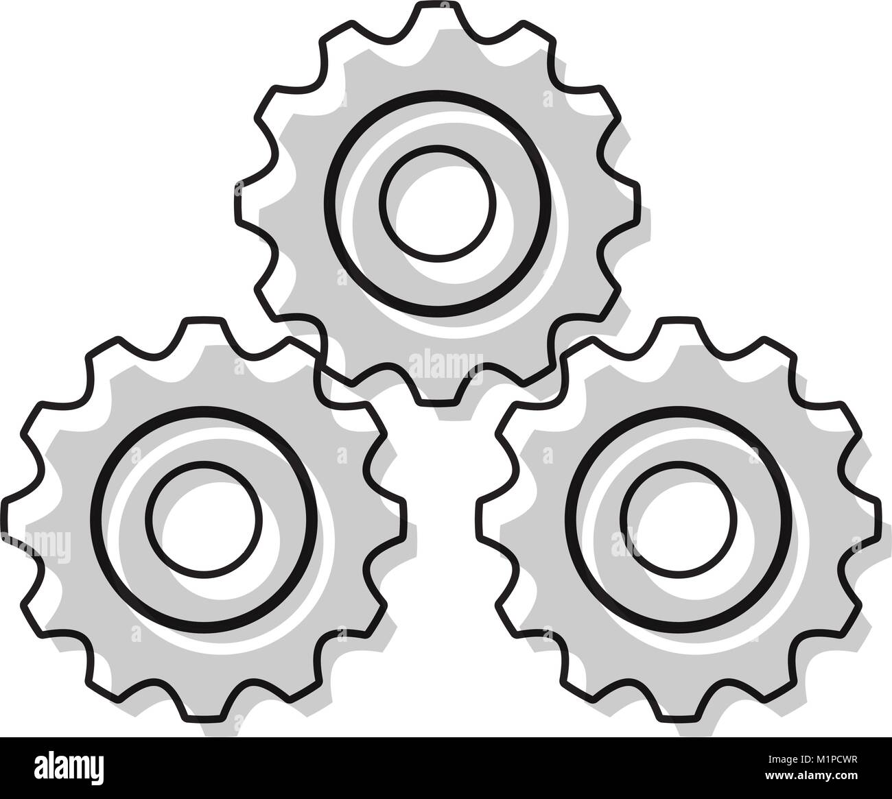 gear wheels icon Stock Vector Image & Art - Alamy