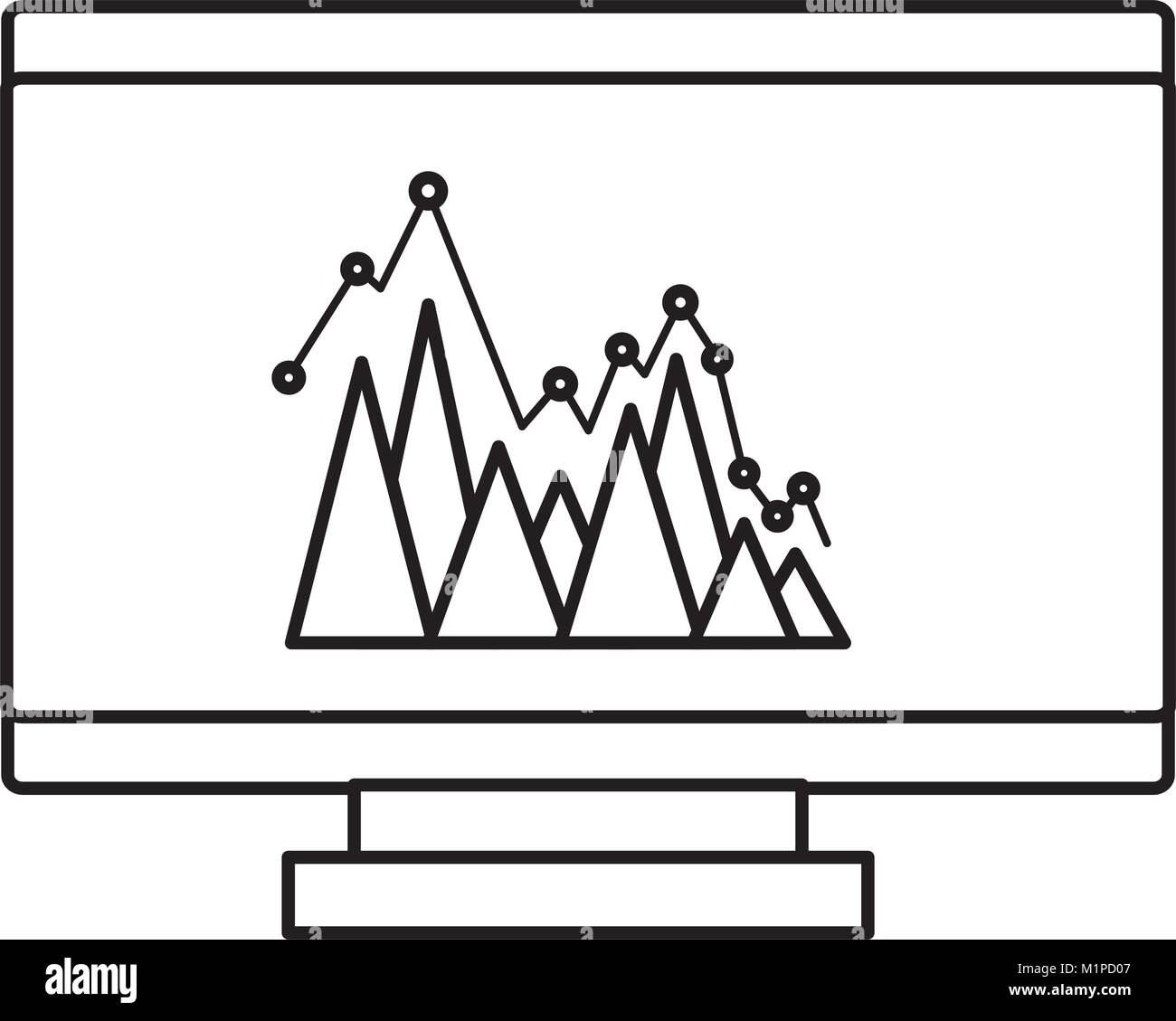 graph chart icon image Stock Vector Image & Art - Alamy