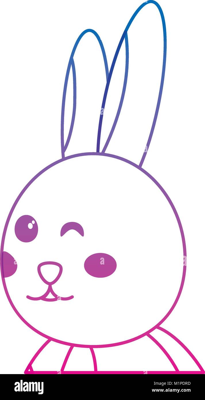 rabbit or bunny wink icon image icon image Stock Vector Image & Art - Alamy