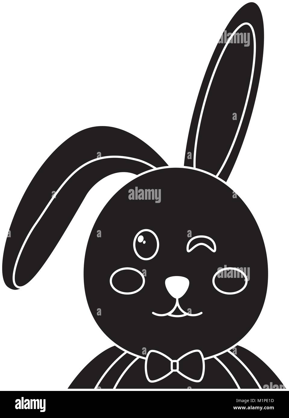 rabbit or bunny wink icon image Stock Vector Image & Art - Alamy