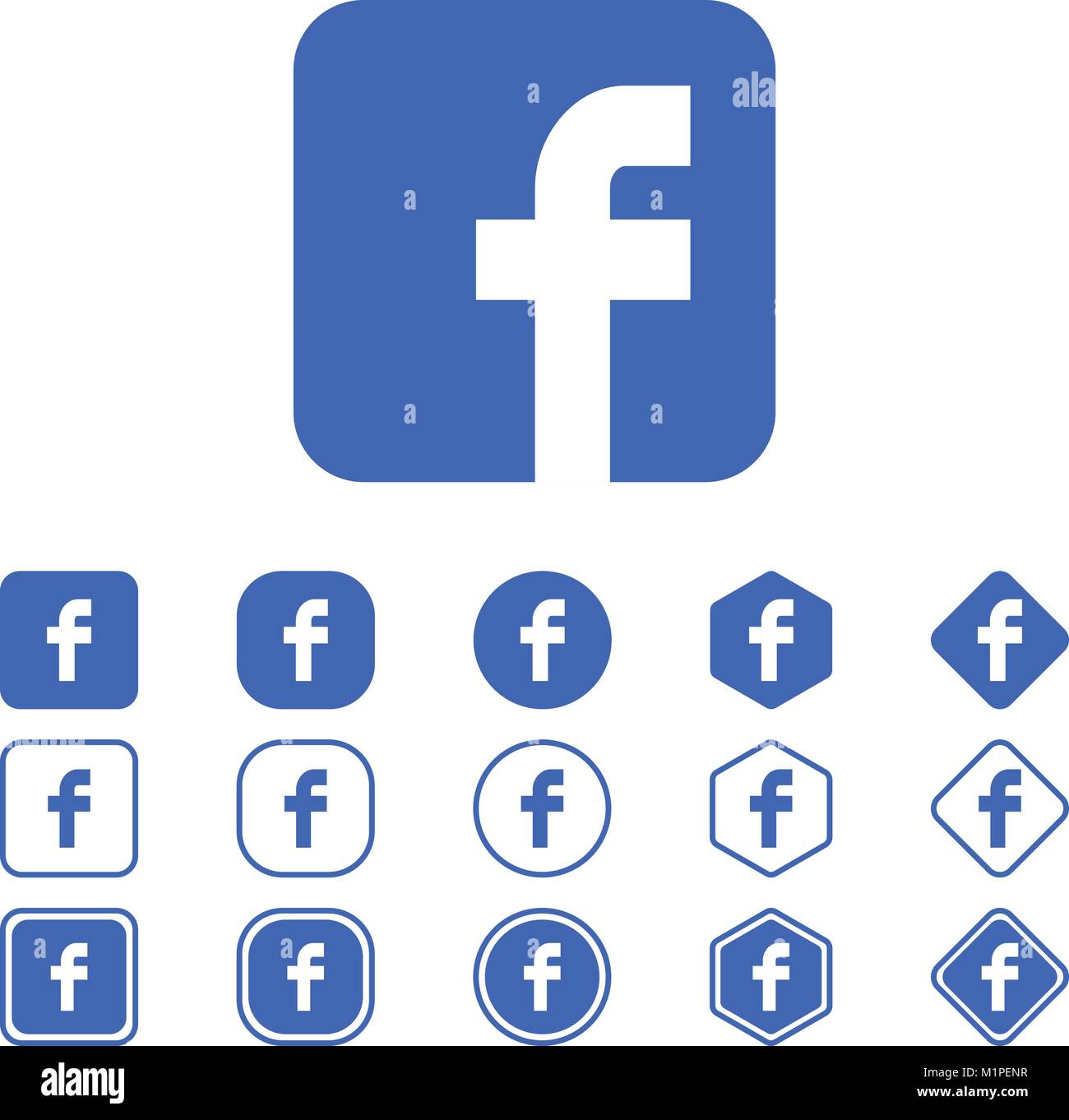 Facebook logo vector illustration, Facebook icon vector Stock Vector Image  & Art - Alamy