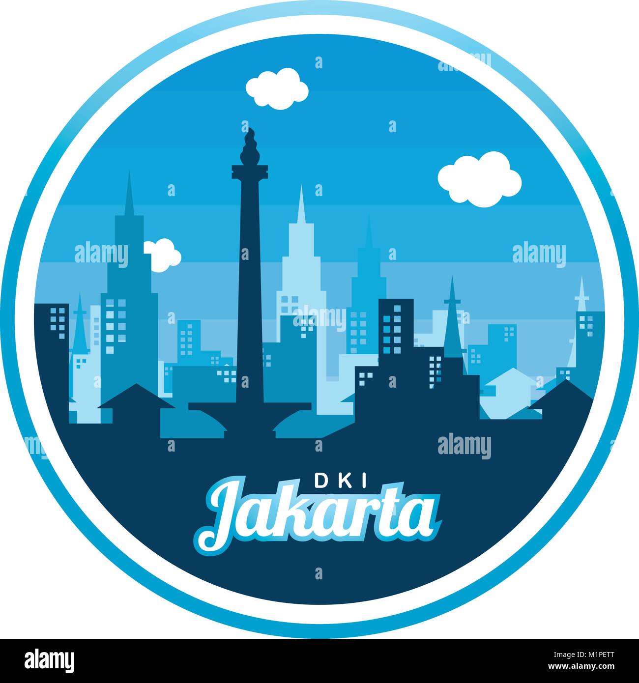 City Of Jakarta Label Badge Sticker Logo Template Vector Stock Vector Image Art Alamy