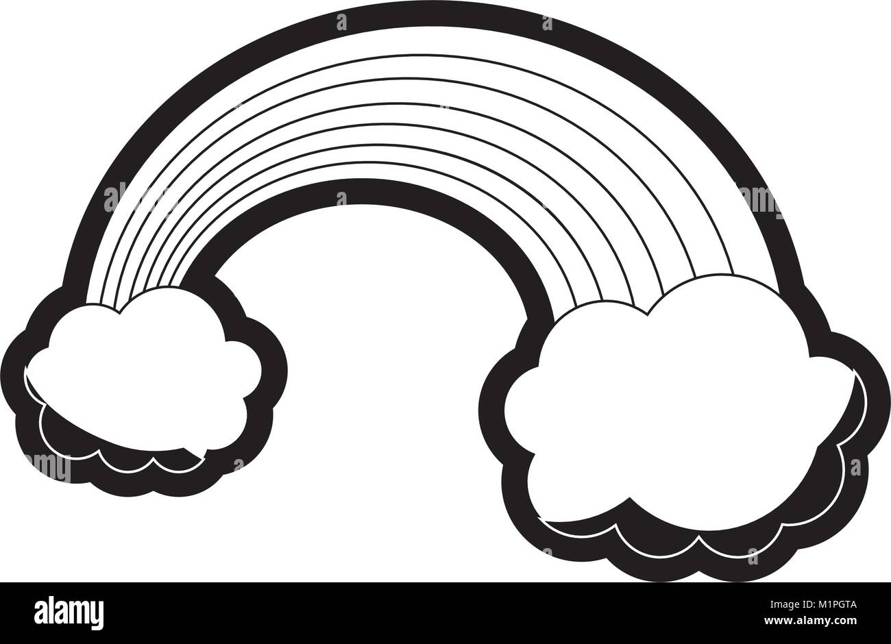clouds with rainbow icon Stock Vector Image & Art - Alamy