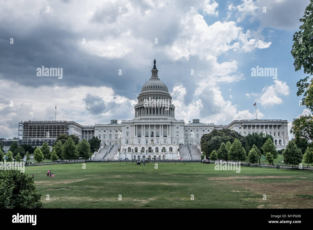Washington, D.C., United States - June 21, 2017: The famous Capitol building, which is home of the United States Congress and the seat of the legislative branch of the U.S. federal government. Stock Photo