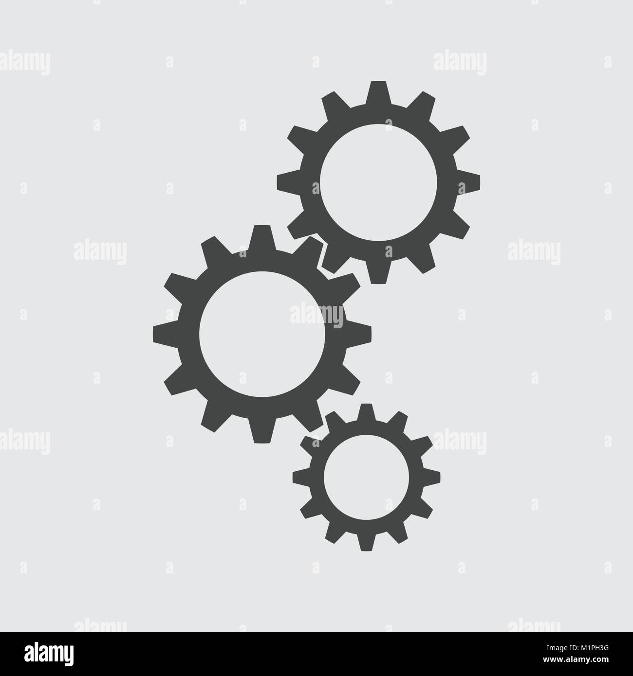 Gear flat icon Stock Vector Image & Art - Alamy