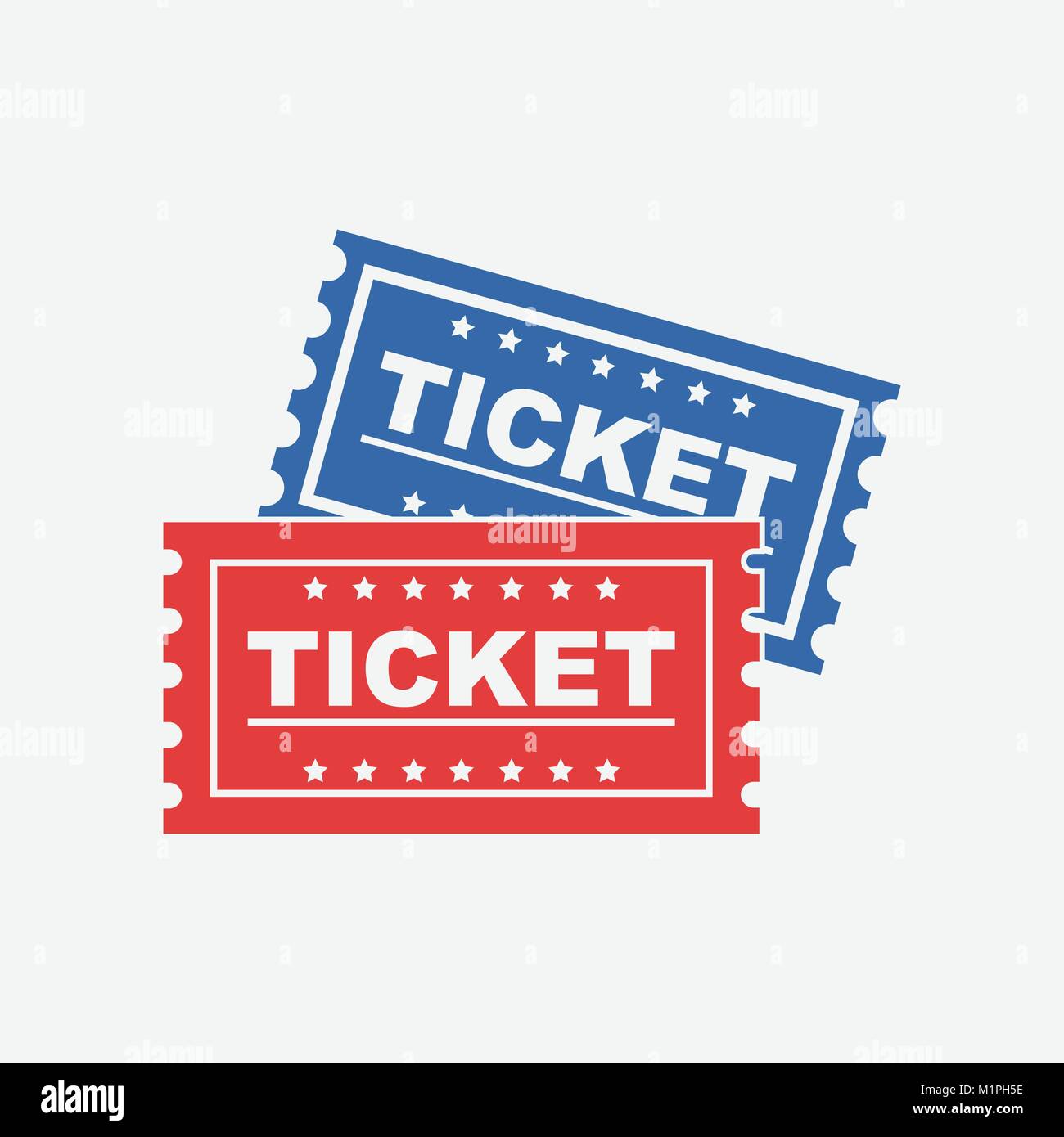 Ticket icon on white background. Vector illustration Stock Vector Image ...