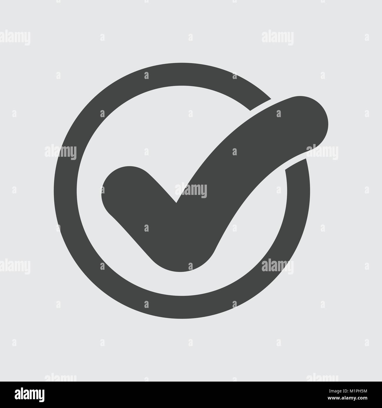 Check mark button. Icon vector flat Stock Vector Image & Art Alamy