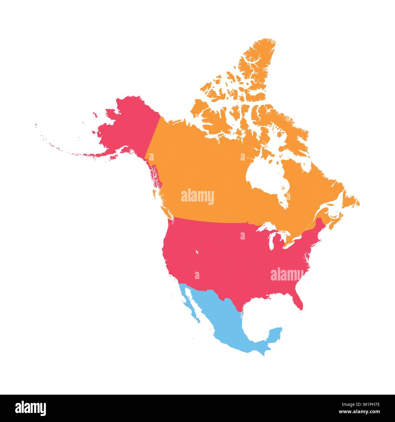 North America vector map Stock - North America Vector Map M1PH7E