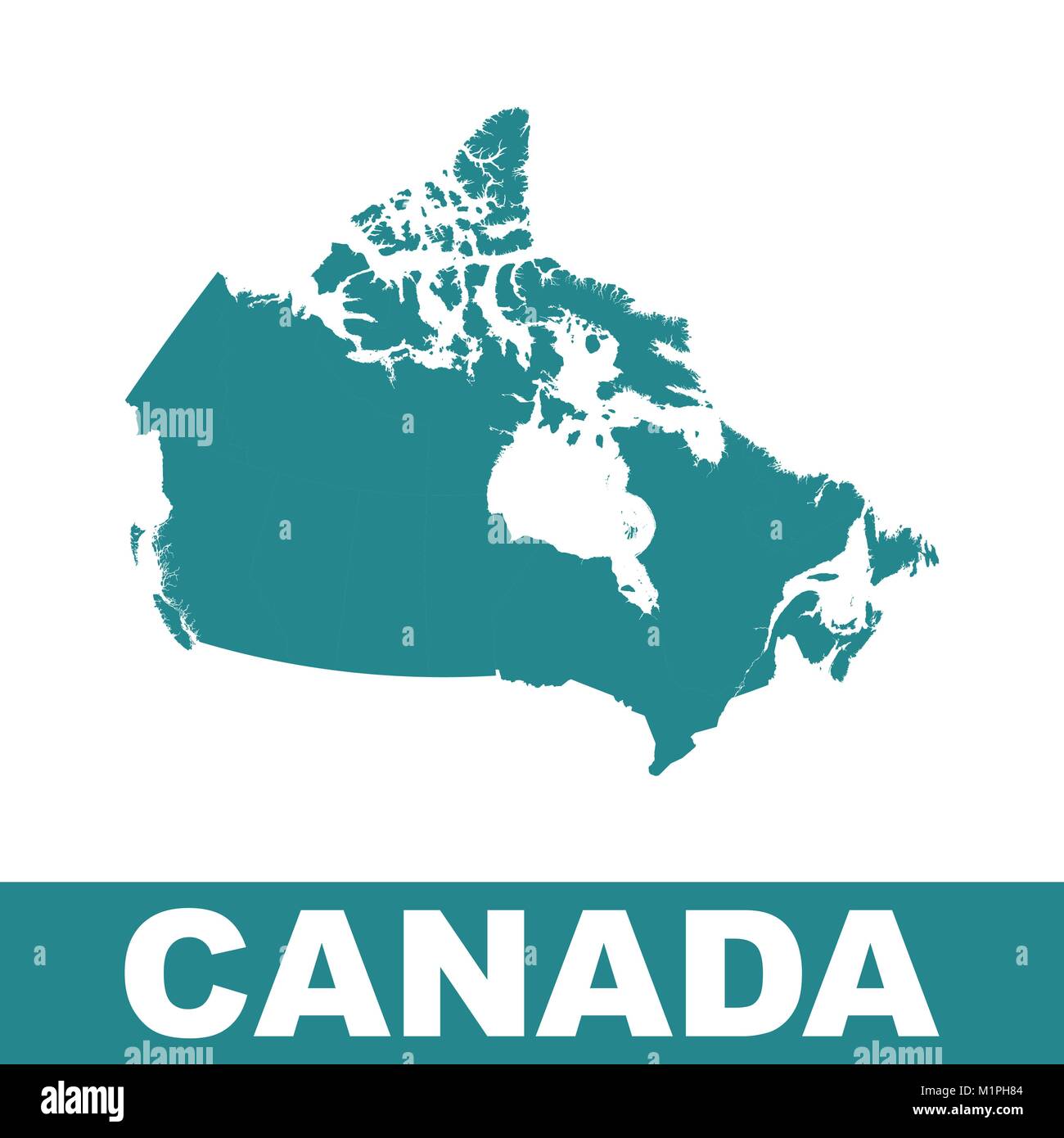 Canada map. Flat vector illustration Stock Vector Image & Art Alamy