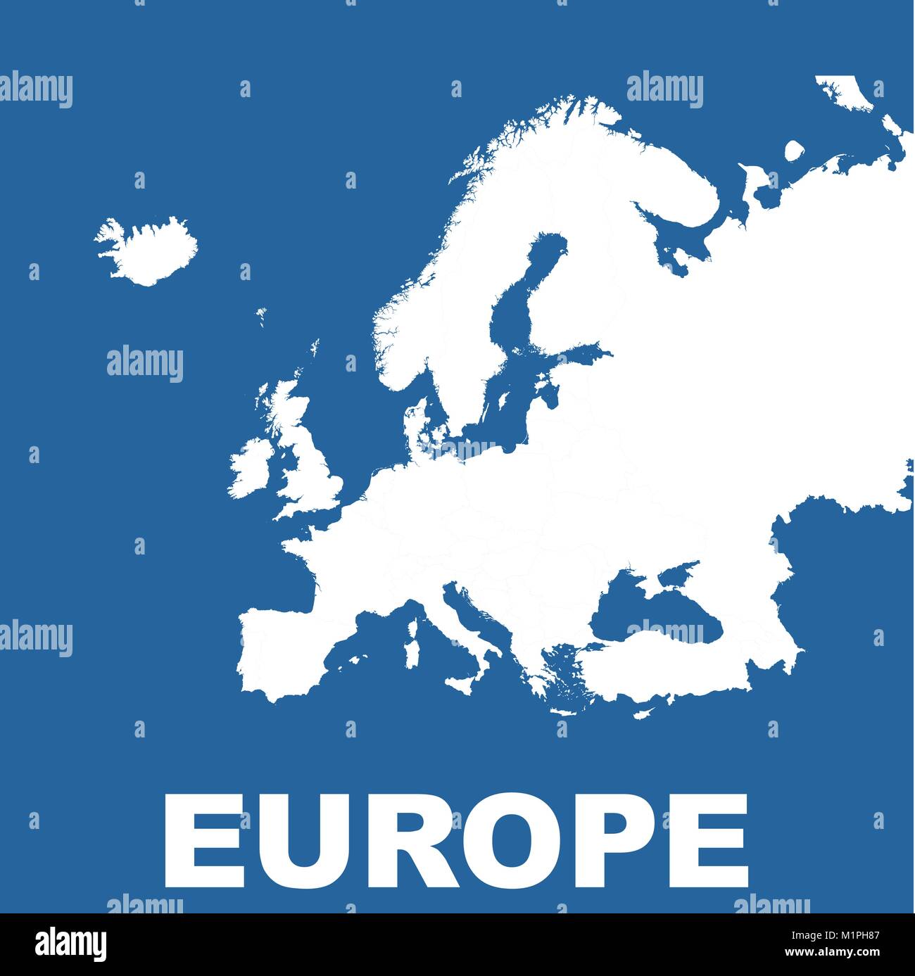 Vector map of Europe Stock Vector - Vector Map Of Europe M1PH87