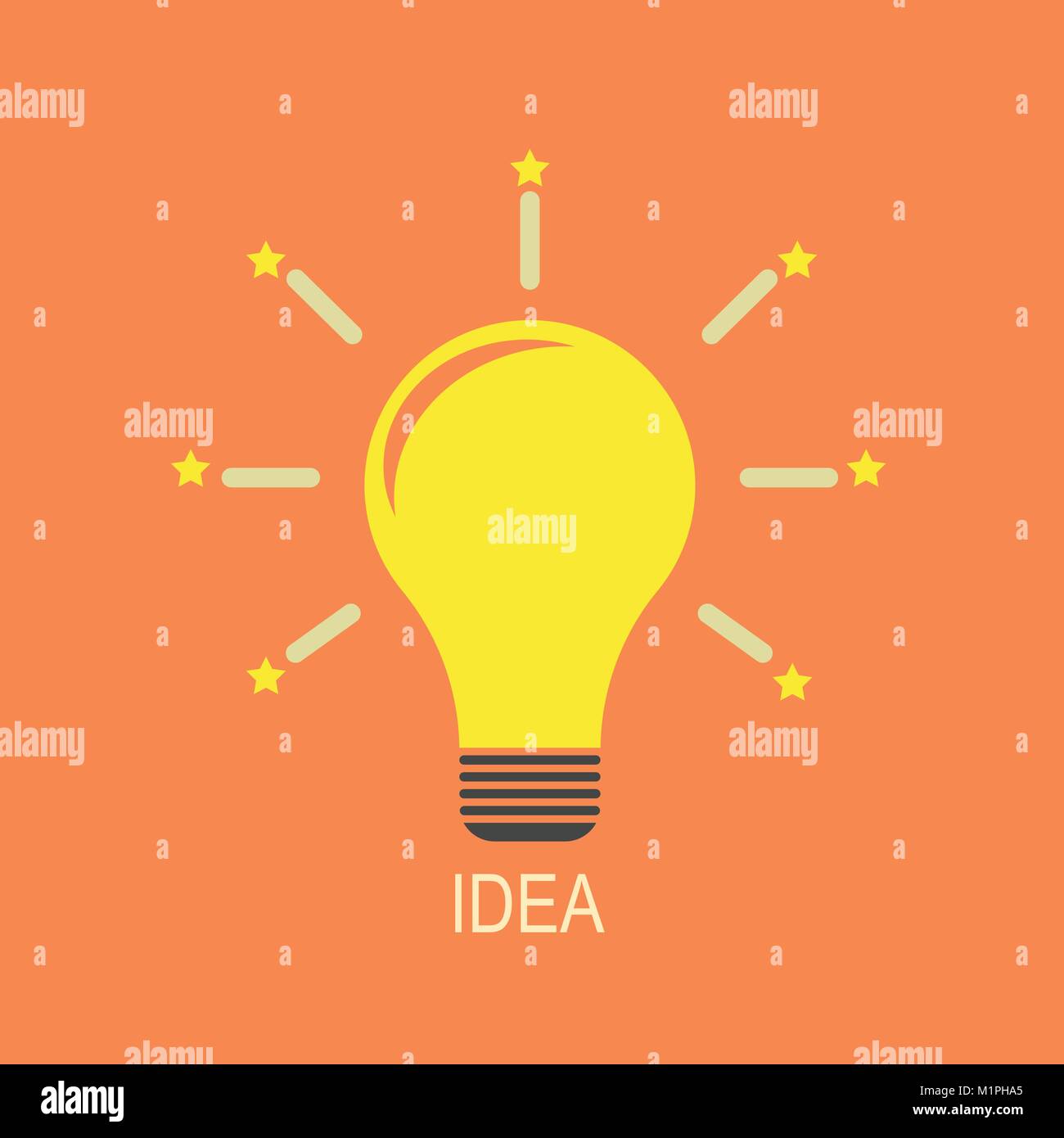 Light bulb icon. Idea flat vector Stock Vector Image & Art - Alamy