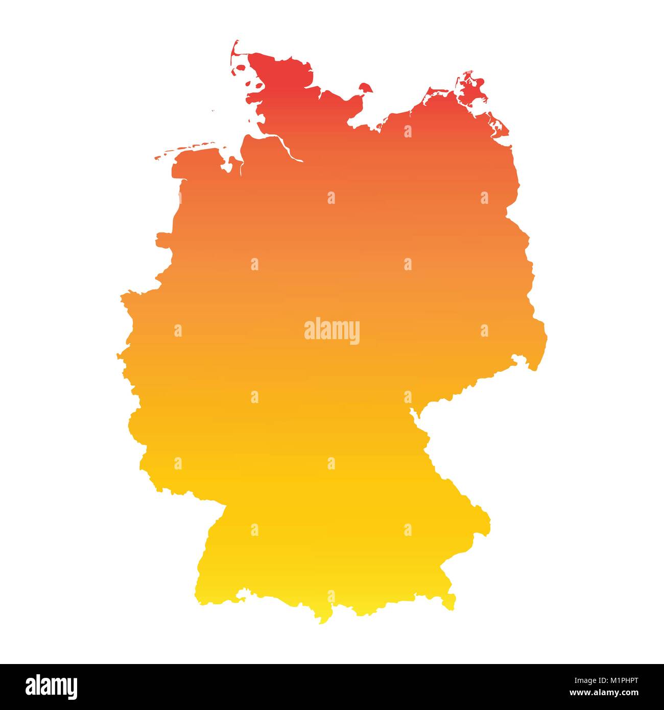 Germany map. Colorful orange vector illustration Stock Vector Image