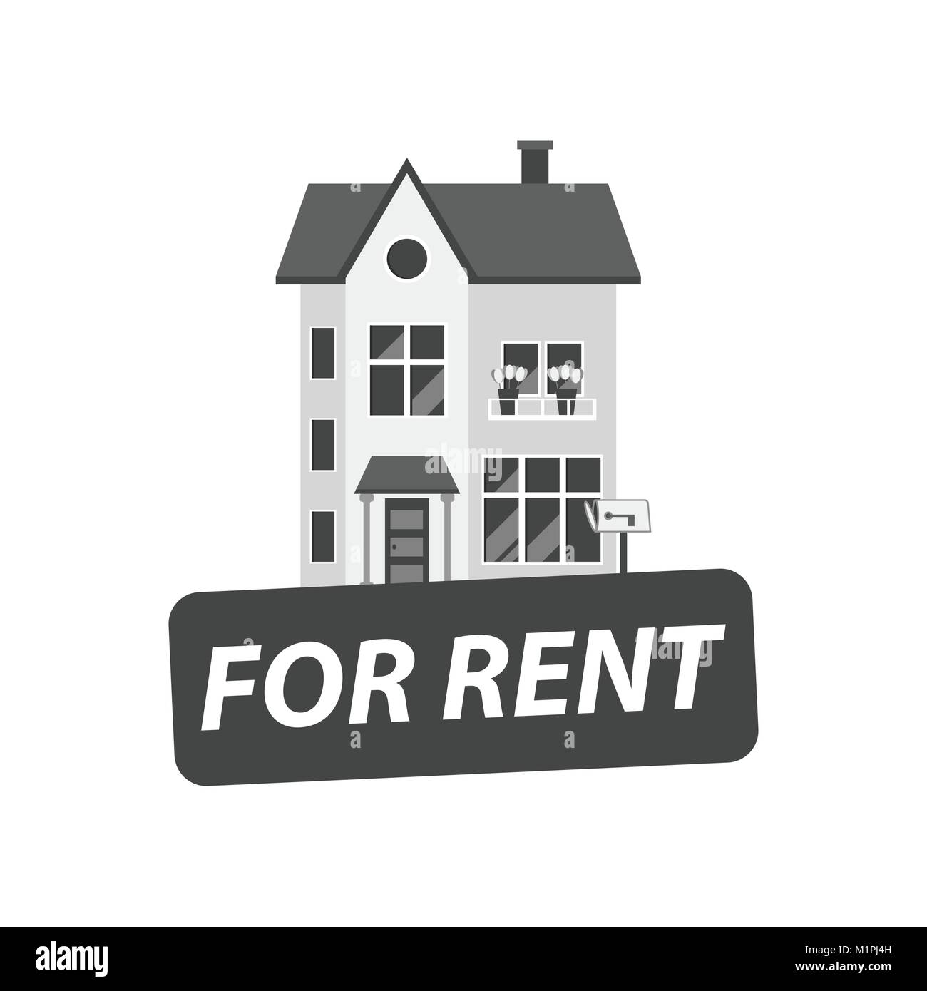 rent; vector; flat; home; icon; sale; board; sold; street; offer; white