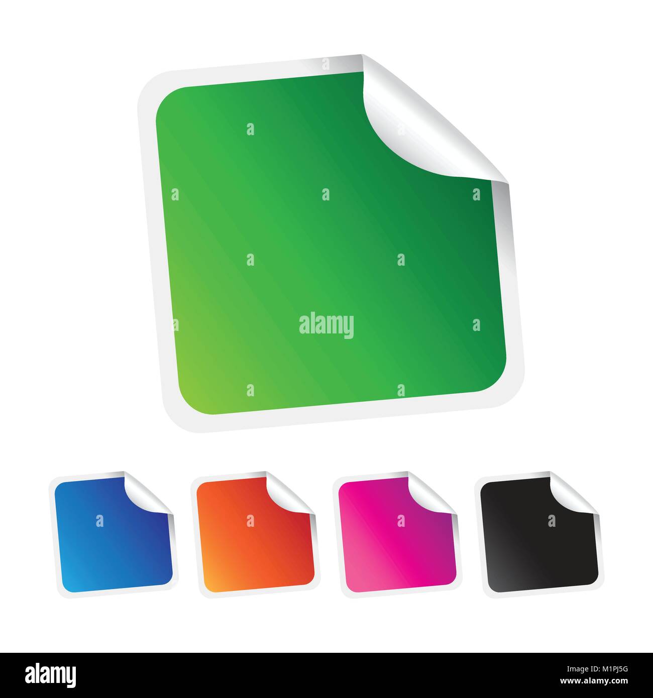 Onempty Sticker Set of blank stickers. Empty promotional labels. Vector illustration ...