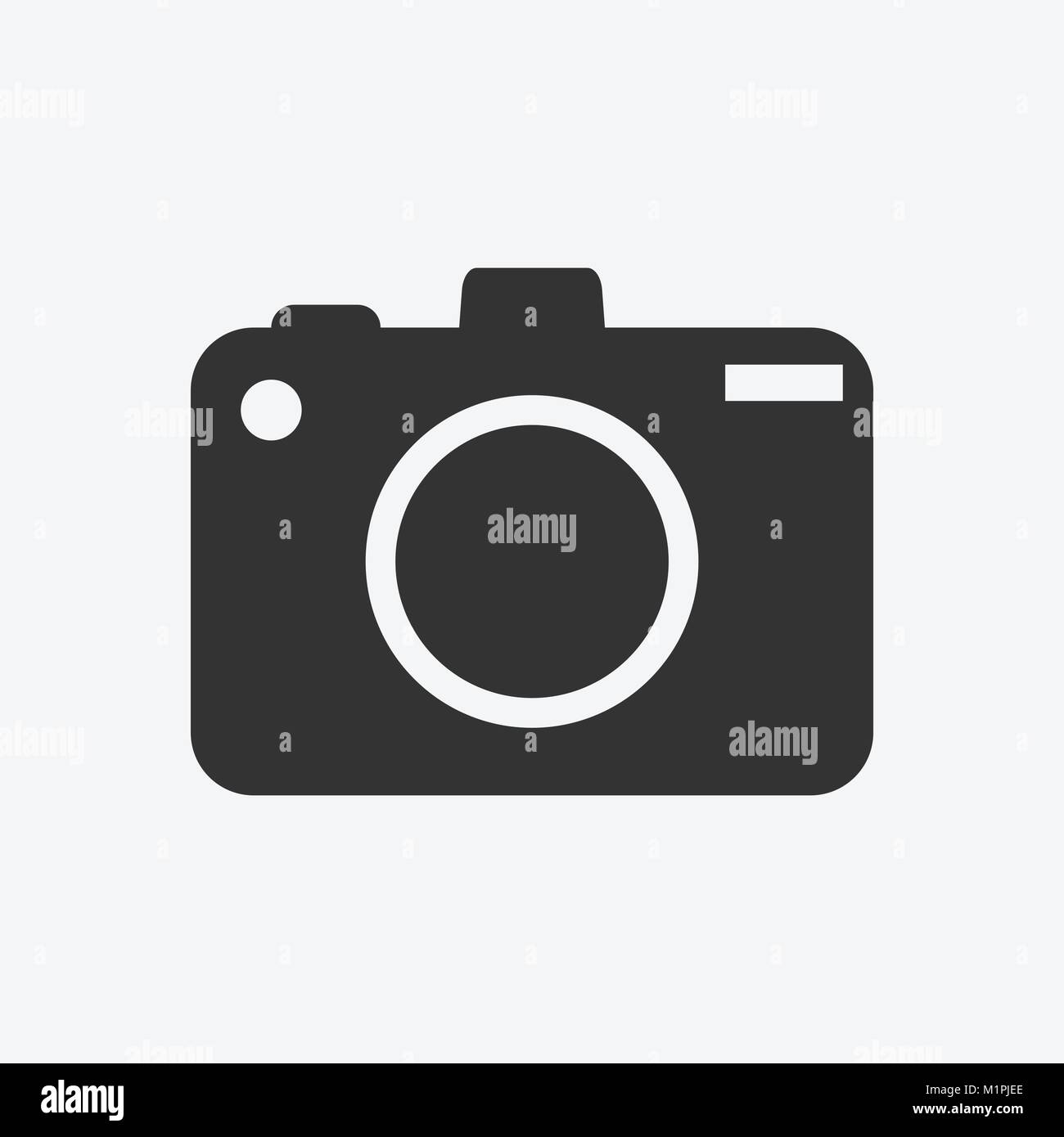 Camera icon on white background. Flat vector illustration Stock Vector ...