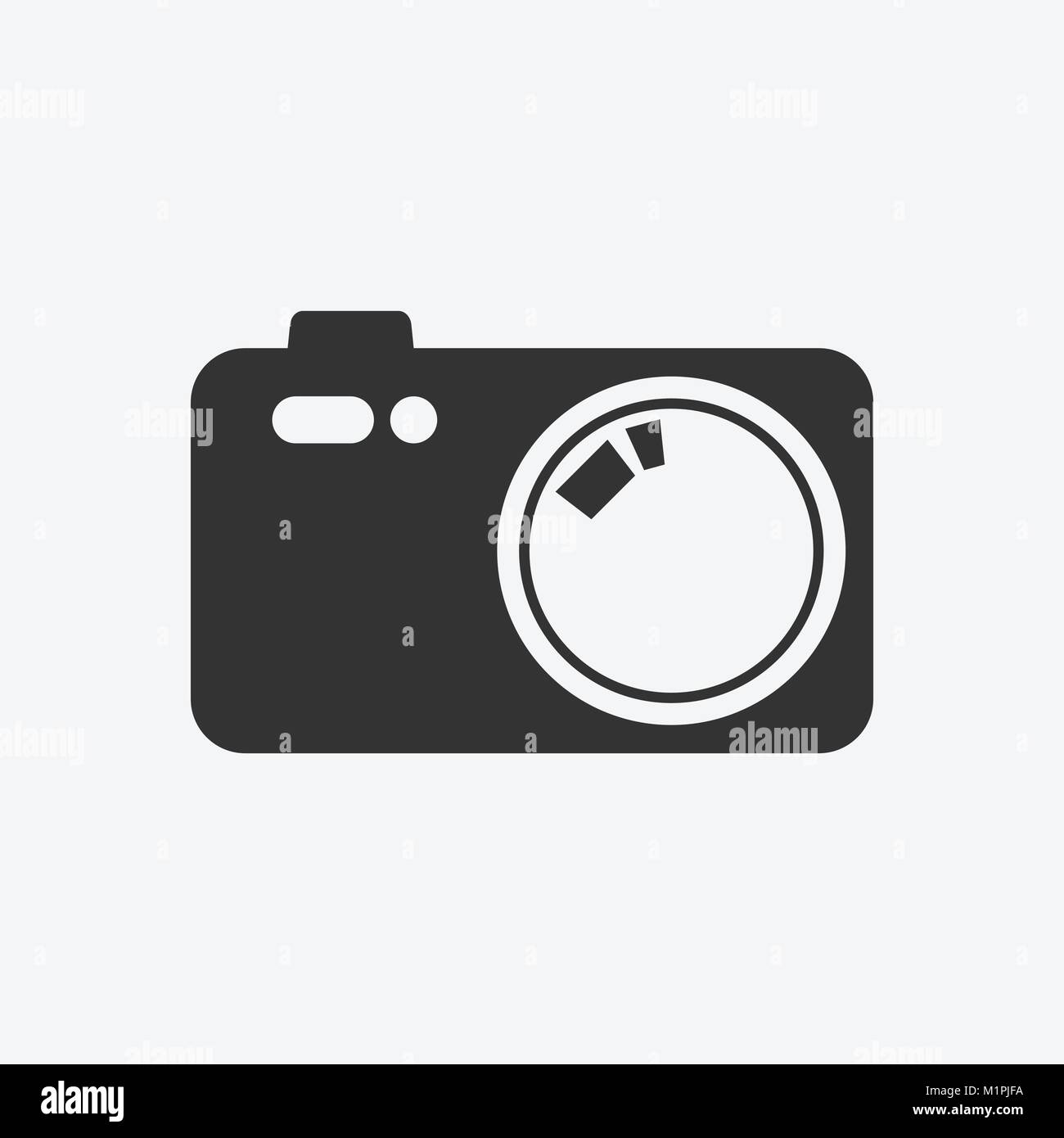 Camera icon on white background. Flat vector illustration Stock Vector ...