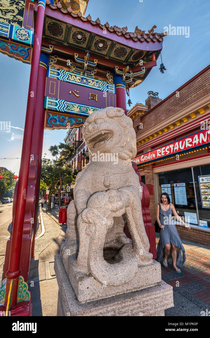 Chinese lion statue in chinatown hires stock photography and images