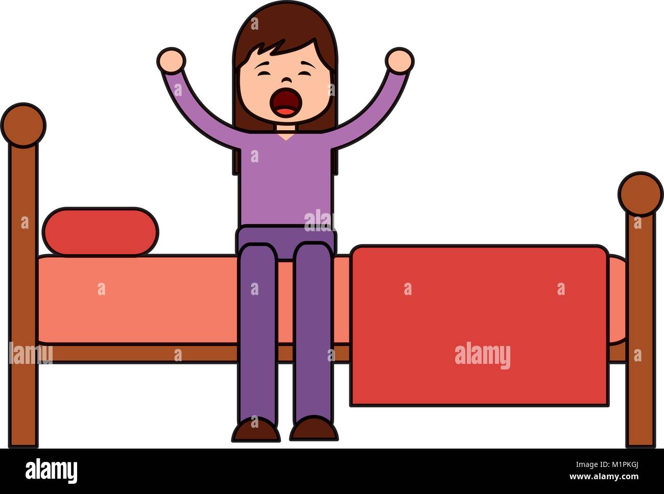 Sleeping girl image Stock Vector Images - Alamy