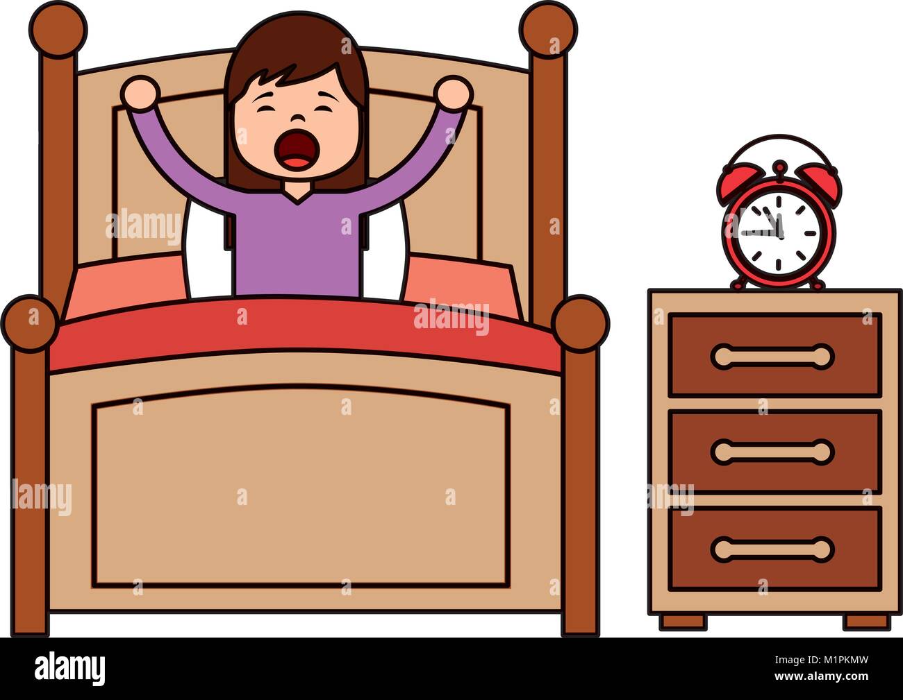 Sleeping girl image Stock Vector Images - Alamy