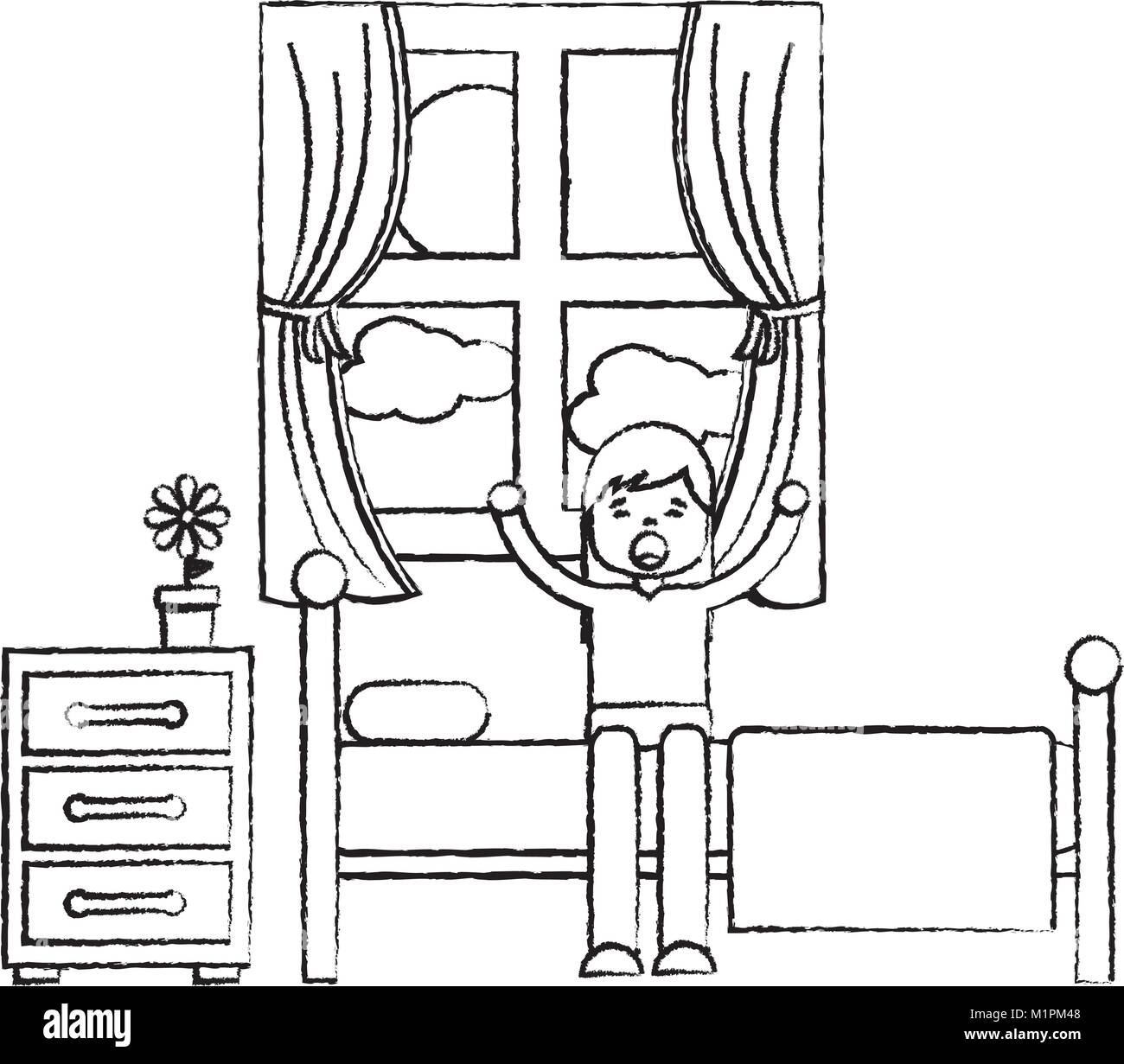 Sleeping girl image Stock Vector Images - Alamy