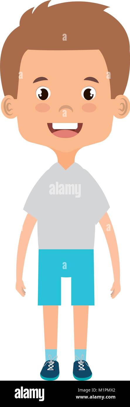 cute and little boy Stock Vector Image & Art - Alamy
