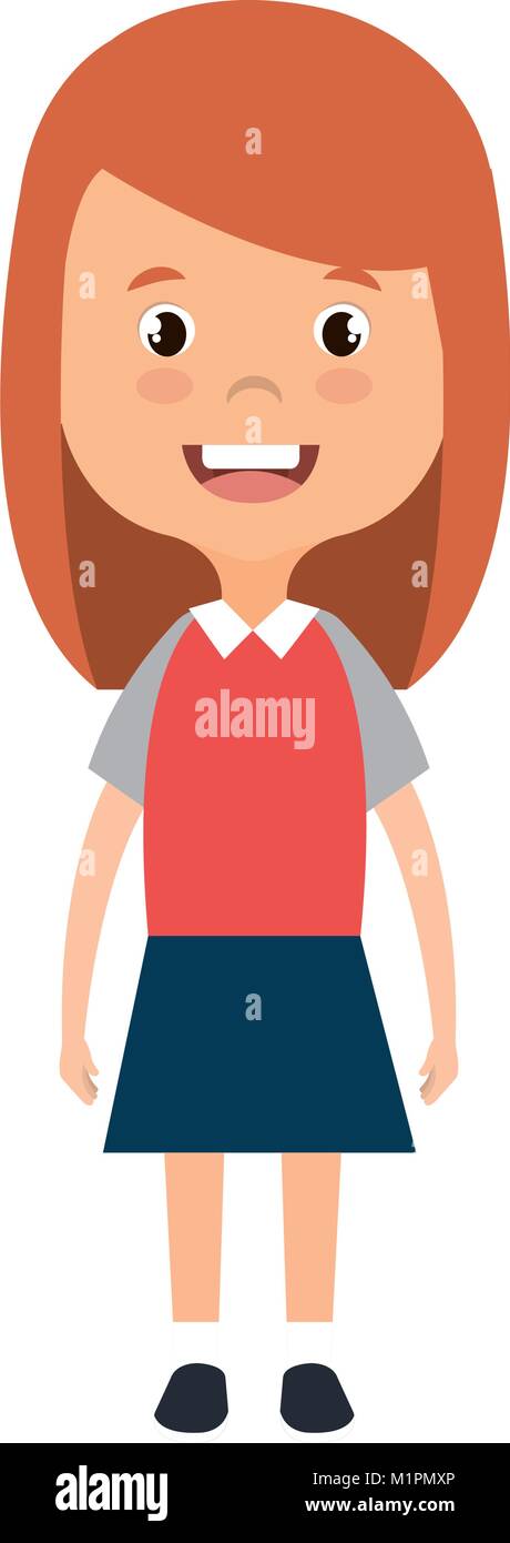 cute and little girl Stock Vector Image & Art - Alamy