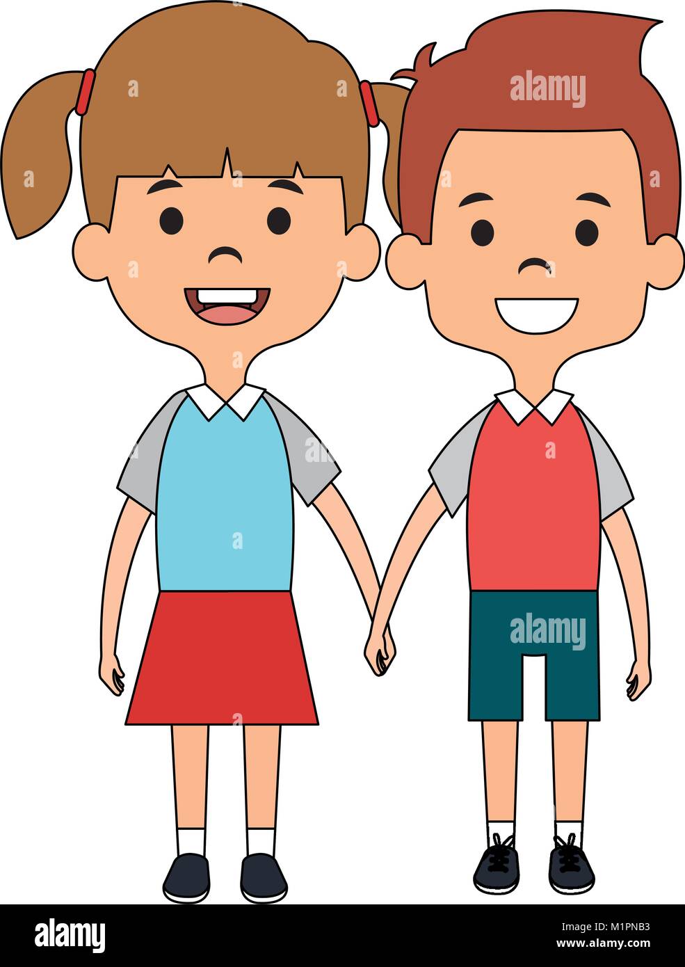 cute and little kids couple Stock Vector Image & Art - Alamy