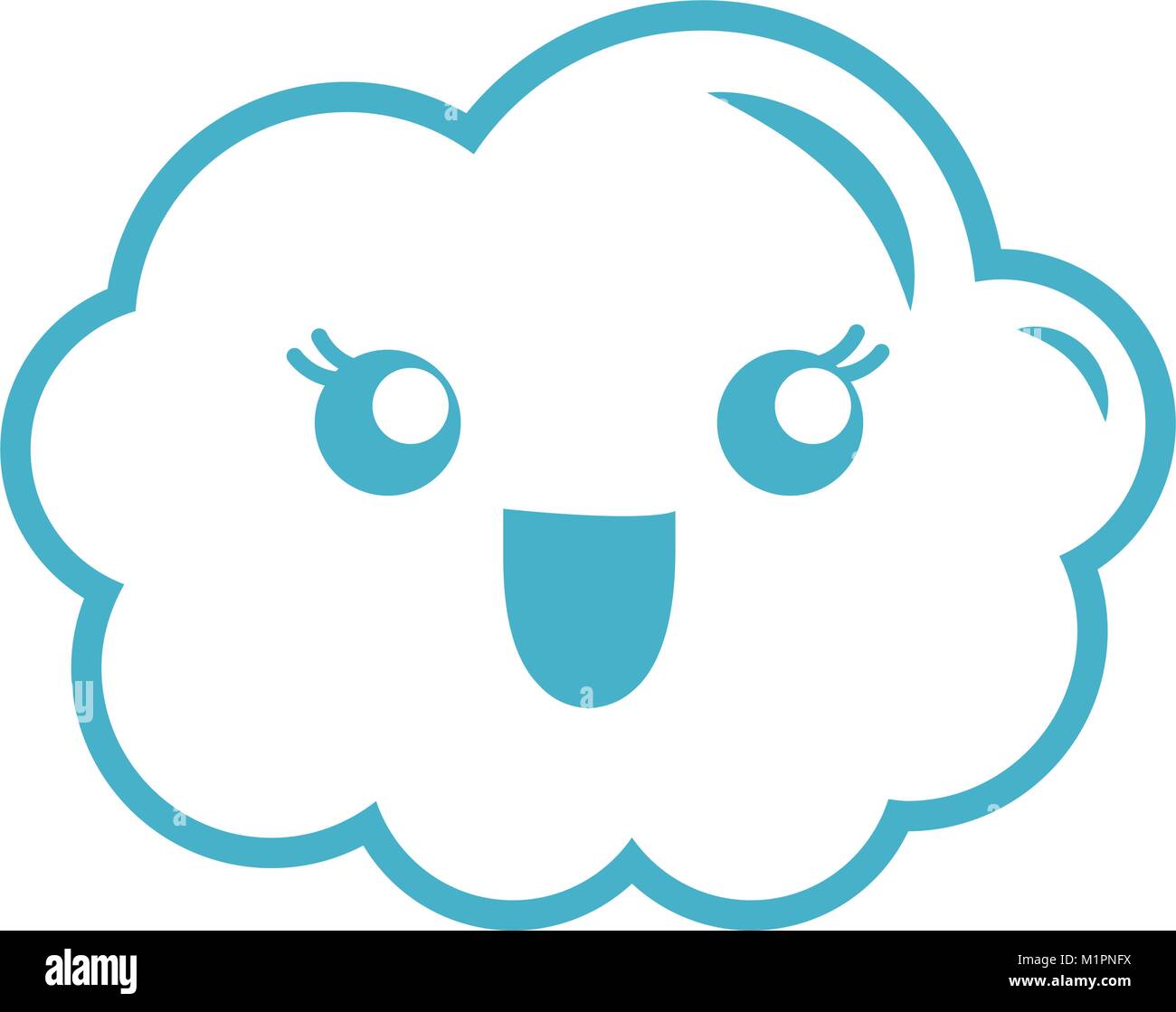 kawaii cloud icon Stock Vector Image & Art - Alamy
