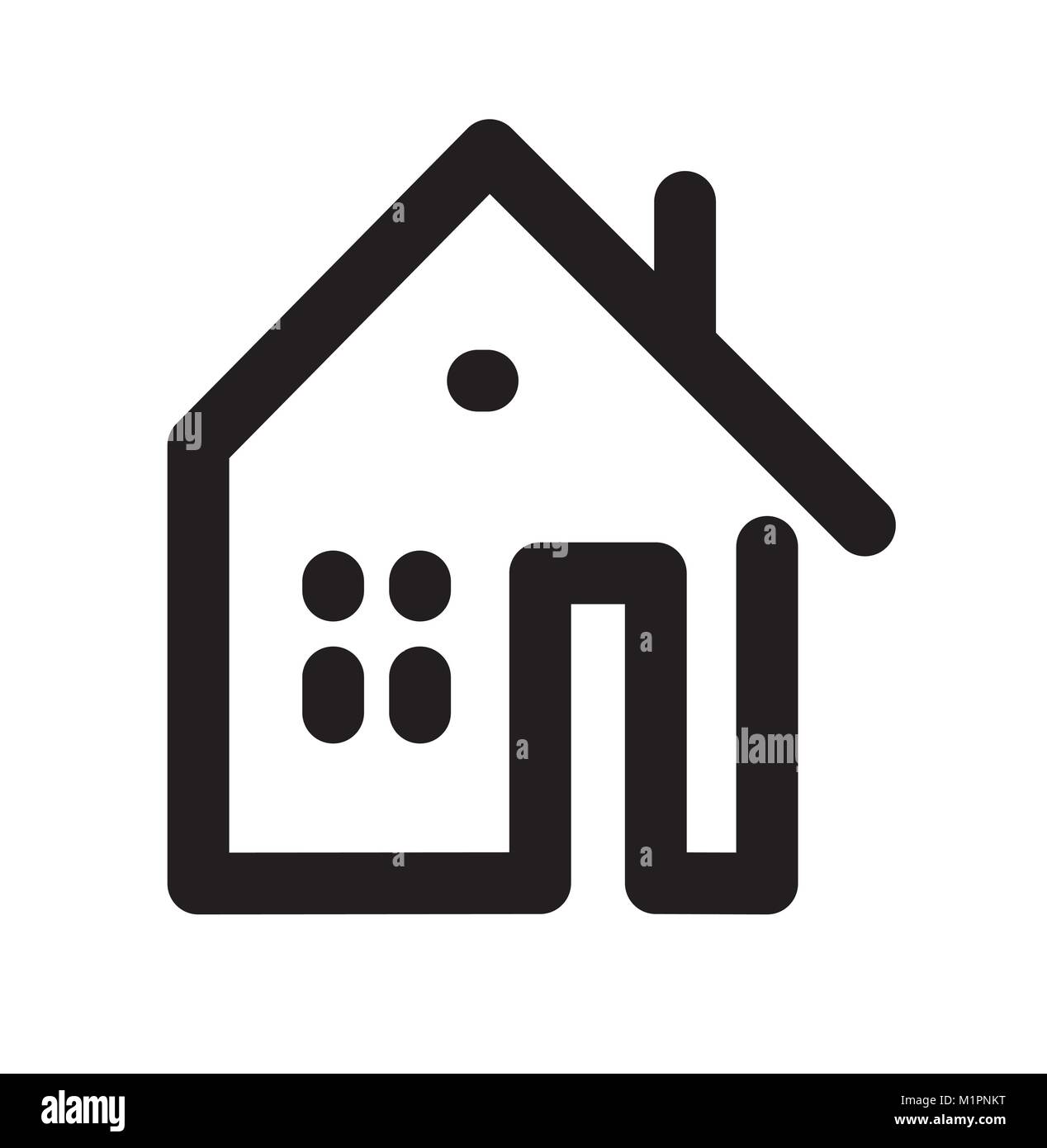 Home icon page button flat web graphic white main Stock Vector Images ...