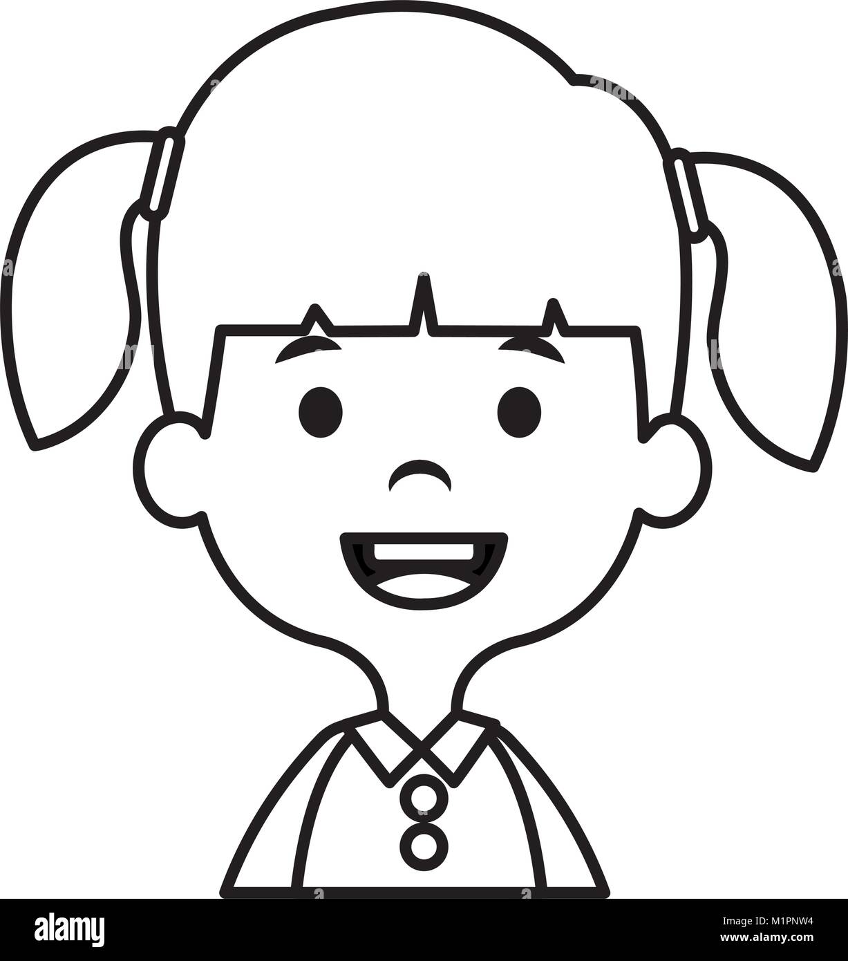 cute and little girl Stock Vector Image & Art - Alamy